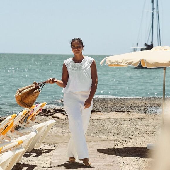 NWT J. Crew Wide-leg essential jean in white - Picture 3 of 15